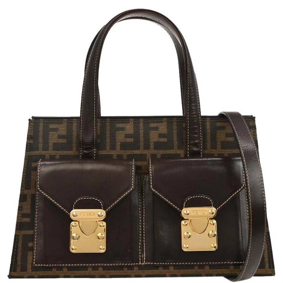 Fendi Brown Zucca 2way Handbag - Picture 1 of 10